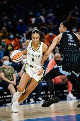Satou Sabally 0, Dallas Wings in action during the game on 23 09 2021 at Wintrust Arena Chicago Sky vs Dallas Wings 