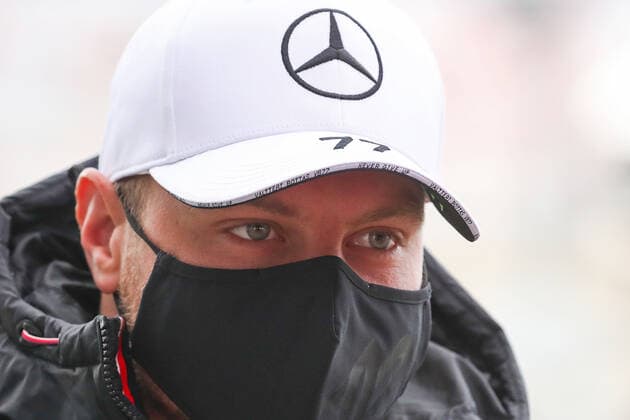 SOCHI, RUSSIA - SEPTEMBER 24, 2021: Mercedes AMG Petronas driver Valtteri Bottas is seen before races at the 2021 Formula 1 Russian Grang Prix at the Sochi Autodrom racing circuit. Sergei Fadeichev TASS  TS111AA8
