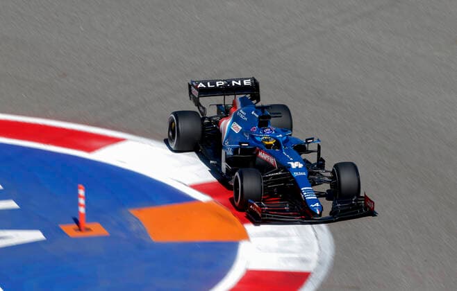 14 Fernando Alonso (ESP, Alpine F1 Team), F1 Grand Prix of Russia at Sochi Autodrom on September 24, 2021 in Sochi, Russia. (Photo by HOCH ZWEI) Sochi Russia