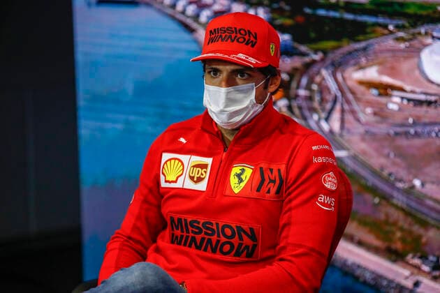 55 Carlos Sainz (ESP, Scuderia Ferrari Mission Winnow), F1 Grand Prix of Russia at Sochi Autodrom on September 23, 2021 in Sochi, Russia. (Photo by HOCH ZWEI) Sochi Russia