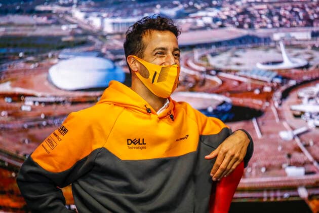 3 Daniel Ricciardo (AUS, McLaren F1 Team), F1 Grand Prix of Russia at Sochi Autodrom on September 23, 2021 in Sochi, Russia. (Photo by HOCH ZWEI) Sochi Russia