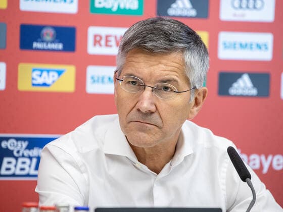 Herbert HAINER, FC Bayern - Praesident. Basketball, FC Bayern Basketball, Pressekonferenz zur Saison 2021-2022, am 23.9.2021 in Muenchen, A U D I D O M E, Deutschland. Quelle Copyright Credit : Oryk HAIST