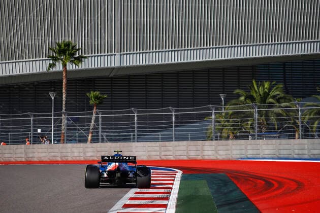 31 Esteban Ocon (FRA, Alpine F1 Team), F1 Grand Prix of Russia at Sochi Autodrom on September 24, 2021 in Sochi, Russia. (Photo by HOCH ZWEI) Sochi Russia
