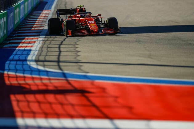 55 Carlos Sainz (ESP, Scuderia Ferrari Mission Winnow), F1 Grand Prix of Russia at Sochi Autodrom on September 24, 2021 in Sochi, Russia. (Photo by HOCH ZWEI) Sochi Russia