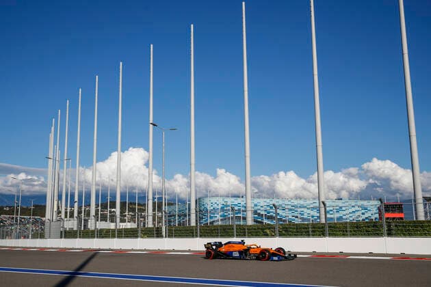 3 Daniel Ricciardo (AUS, McLaren F1 Team), F1 Grand Prix of Russia at Sochi Autodrom on September 24, 2021 in Sochi, Russia. (Photo by HOCH ZWEI) Sochi Russia