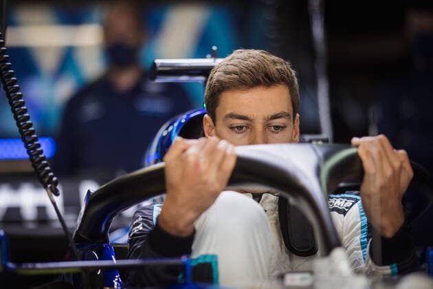 F1 Grand Prix of Russia 63 George Russell (GBR, Williams Racing), F1 Grand Prix of Russia at Sochi Autodrom on September 24, 2021 in Sochi, Russia. (Photo by xpbimages.com Williams Racing FIA Pool via HOCH ZWEI) Sochi Russia Poolfoto HOCH ZWEI Pool Williams Racing ,EDITORIAL USE ONLY