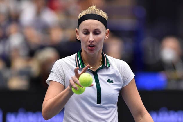 Swiss Jil Teichmann in action during the match against Czech Petra Kvitova at the J&T Banka Ostrava Open 2021 women s WTA, Tennis Damen indoor tennis tournament in Ostrava, Czech Republic, September 24, 2021. (CTKxPhoto JaroslavxOzana) CTKPhotoP2021092408079  JAO 51