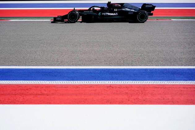 September 24, 2021, Sochi, Russia: VALTTERI BOTTAS of Finland and Mercedes-AMG F1 Team drives during practice of the 2021 FIA Formula 1 Russian Grand Prix at Sochi Autodrom in Sochi, Russia. Sochi Russia - ZUMAg147 20210924_zap_g147_054 Copyright: xJamesxGasperottix