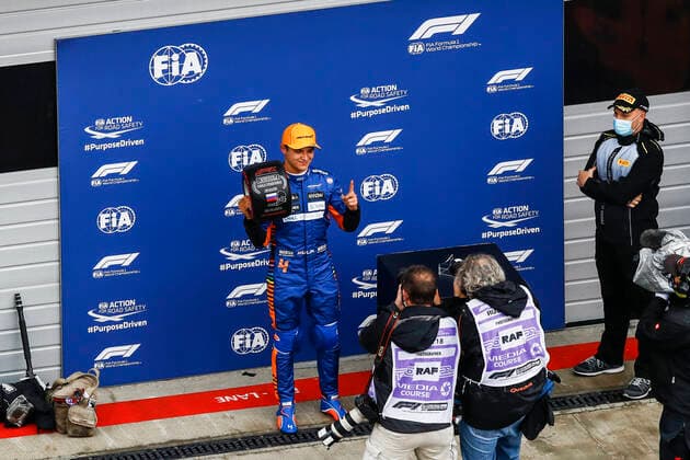 4 Lando Norris (GBR, McLaren F1 Team), F1 Grand Prix of Russia at Sochi Autodrom on September 25, 2021 in Sochi, Russia. (Photo by HOCH ZWEI) Sochi Russia