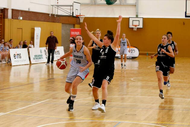 25.09.2021, 2. Toyota Damen Basketball Bundesliga Nord, DBBL, Saison 2021 2022, Damen, Chemcats Chemnitz - TG Neuss Tigers Lilli Frölich, ChemCats Chemnitz Chemnitz Sporthalle am Schlossteich Sachsen Germany