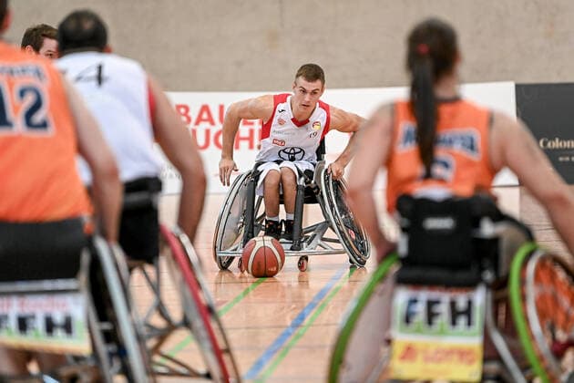 1. Rollstuhl Basketball-Bundesliga, RBC Koeln99ers vs. ING Skyweehlers, 25.09.2021 Alexander Keiser (RBC Koeln99ers 19), 1. Rollstuhl Basketball-Bundesliga, RBC Koeln99ers vs. ING Skyweehlers am 25.09.2021 im Sporthalle Bergischer Ring, Koeln (Nordrhein-Westfalen) Copyright: xBEAUTIFULxSPORTS Mueller-Laschetx