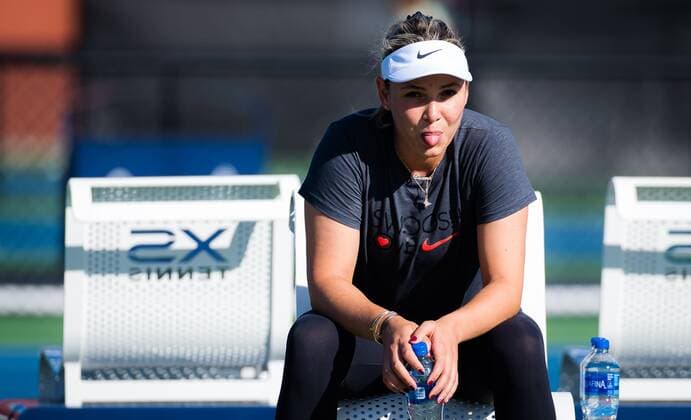 Sport Bilder des Tages Mandatory Credit: Photo by Rob Prange Shutterstock (12465444ao) Donna Vekic of Croatia during practice ahead of the 2021 Chicago Fall Tennis Classic WTA, Tennis Damen 500 tennis tournament Chicago Fall Tennis Classic 2021, Tennis, Chicago, USA - 25 Sep 2021 Chicago Fall Tennis Classic 2021, Tennis, Chicago, USA - 25 Sep 2021  Copyright: xRobxPrange Shutterstockx 12465444ao