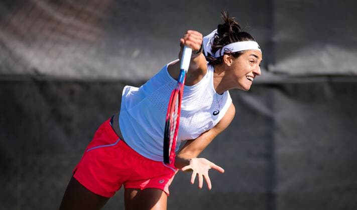 Mandatory Credit: Photo by Rob Prange Shutterstock (12465444dd) Caroline Garcia of France during practice ahead of the 2021 Chicago Fall Tennis Classic WTA, Tennis Damen 500 tennis tournament Chicago Fall Tennis Classic 2021, Tennis, Chicago, USA - 25 Sep 2021 Chicago Fall Tennis Classic 2021, Tennis, Chicago, USA - 25 Sep 2021  Copyright: xRobxPrange Shutterstockx 12465444dd