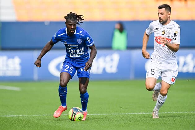 MAMA BALDE (Troyes) FOOTBALL : Troyes vs Angers - Ligue 1 Uber Eats - 26 09 2021 JBAutissier Panoramic 