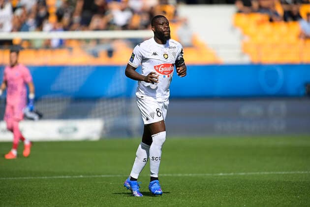 Ismael Traore (Angers) FOOTBALL : Troyes vs Angers - Ligue 1 Uber Eats - 26 09 2021 JBAutissier Panoramic 