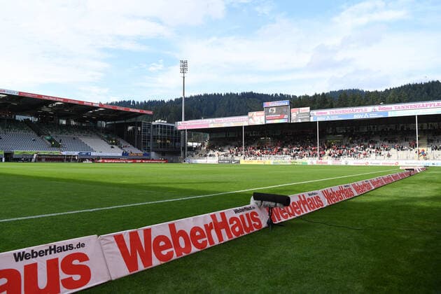 Fußball 1. Bundesliga 6. Spieltag SC Freiburg - FC Augsburg am 26.09.2021 im Dreisamstadion Stadion in Freiburg Innenansicht Innenaufnahme Panorama Innen Dreisamstadion Freiburg DFL regulations prohibit any use of photographs as image sequences and or quasi-video.