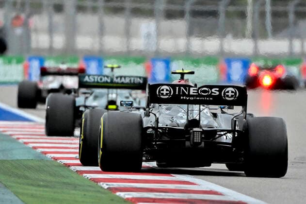 77 Valtteri Bottas (FIN, Mercedes-AMG Petronas F1 Team), F1 Grand Prix of Russia at Sochi Autodrom on September 26, 2021 in Sochi, Russia. (Photo by HOCH ZWEI) Sochi Russia