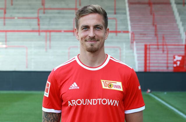 Bastian Oczipka Fußball Fussball Bundesliga Herren DFL Porträttermin Saison 2020 2021 08.2021 1.FC Union Berlin FCU Kader, Vorstellung, Präsentation, Pressetermin, Portrait Porträt