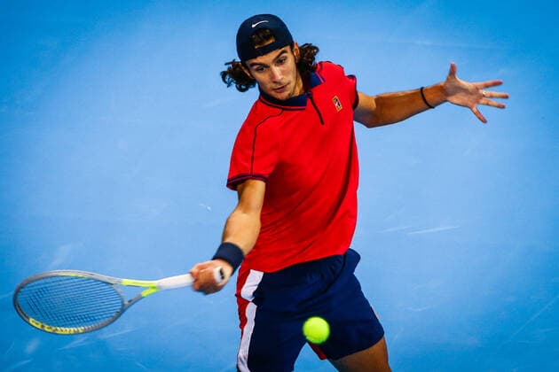 Tennis - Sofia Open 2021 - Dimitar Kuzmanov (BUL) vs. Lorenzo Musetti (ITA) - 28.09.2021 Â Copyright: xYulianxTodorovx