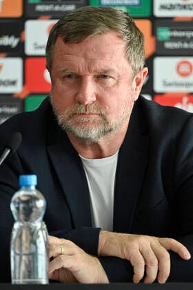 Pavel Vrba, coach of Sparta, speaks during a press conference, PK, Pressekonferenz prior to Europa League football Group A match Sparta Prague vs Glasgow Rangers in Prague, Czech Republic, September 29, 2021. (CTKxPhoto MichalxKamaryt) CTKPhotoP2021092907360  kmt