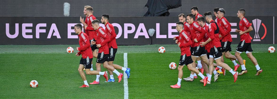 Sport Bilder des Tages Players of Sparta attend a training prior to Europa League football Group A match Sparta Prague vs Glasgow Rangers in Prague, Czech Republic, September 29, 2021. (CTKxPhoto MichalxKamaryt) CTKPhotoP2021092907775  kmt