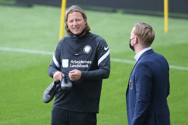 FOOTBALL - Bo Henriksen, coach of FC Midtjylland, during a training session before the Europa League match with SC Braga. Estadio Muncipal de Braga, Portugal, 29th September 2021. Photo: IMAGO Pedro Benavente - PUBXNOTXINXPORTUGAL PEDRO BENAVENTE