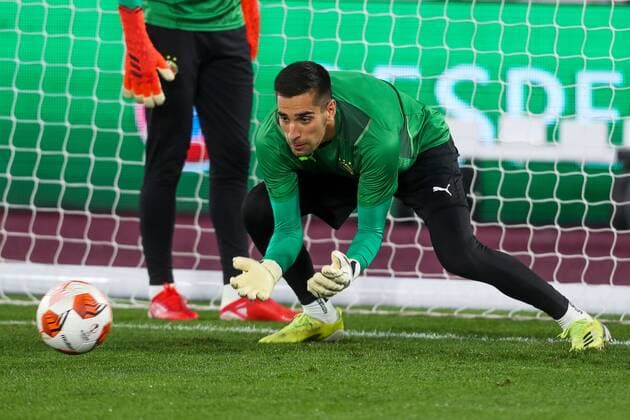 SOCCER - UEFA EL, West Ham vs Rapid LONDON,ENGLAND,29.SEP.21 - SOCCER - UEFA Europa League, group stage, West Ham United vs SK Rapid Wien, preview, training Rapid. Image shows Paul Gartler (Rapid).  GEPAxpictures xPhilippxBrem