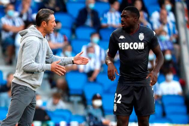 Monaco s head coach Niko Kovac (L) talks with his player Youssouf Fofana (R) during the UEFA Europa League group B soccer match between Real Sociedad and AS Monaco at Reale Arena stadium in San Sebastian, Basque Country, Spain, 30 September 2021. Real Sociedad - AS Monaco !ACHTUNG: NUR REDAKTIONELLE NUTZUNG!  Copyright: xJavierxEtxezarretax GRAF2366 20210930-a3d74e0fa9d1f9e3c4b74b120f638b87a1c6f910