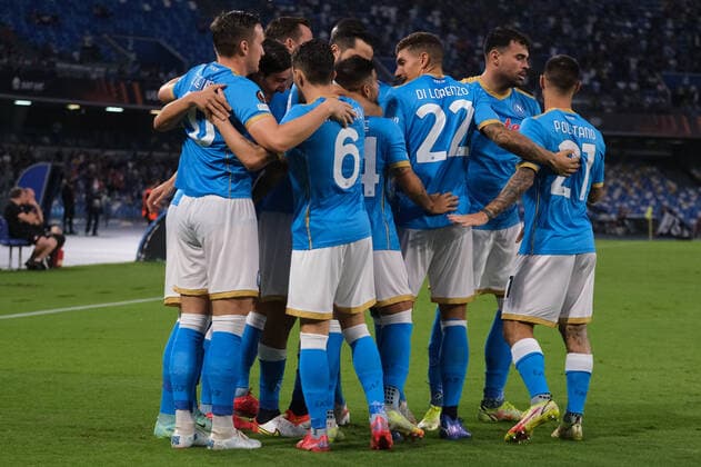 Italy: Europa League football match SSC Napoli vs Spartak Mosca SSC Napoli s Macedonian midfielder Eljif Elmas celebrates after scoring a goal during the UEFA Europa League first round day three Group C football match between SSC Napoli and Spartak Mosca at the Diego Armando Maradona Stadium in Naples, southern Italy, on September 30, 2021. DSCF0375 Copyright: xAntonioxBalascox