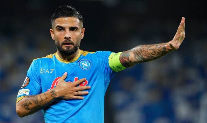 6663027 30.09.2021 Napoli s Lorenzo Insigne reacts during the Europa League soccer match between Napoli and Spartak Moscow, at Diego Armando Maradona stadium, in Naples, Italy. Alexander Vilf Sputnik Italy Soccer Europa League Napoli - Spartak  8cb7021fcd96a9a6