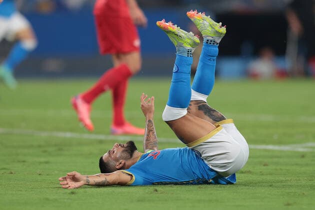 Sport Bilder des Tages Photo Alessandro Garofalo LaPresse September 30, 2020 Naples, Italy soccer Napoli vs Spartak Mosca - Europa League 2021 2022 - Diego Armando Maradona stadium. In the pic: Lorenzo Insigne (SSC Napoli);  Copyright: xAlessandroxGarofalo LaPressex