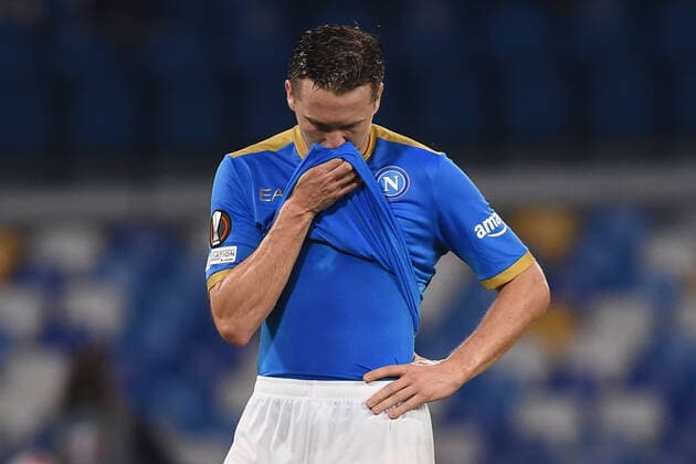 SSC Napoli v FC Spartak Moscow - UEFA Europa League Piotr Zielinski of SSC Napoli looks Dejected during the UEFA Europa League Group C match between SSC Napoli and FC Spartak Moscow at Stadio Diego Armando Maradona Naples Italy on 30 September 2021. Naples Naples Italy romano-sscnapol210930_nph3C  Copyright: xFrancoxRomanox