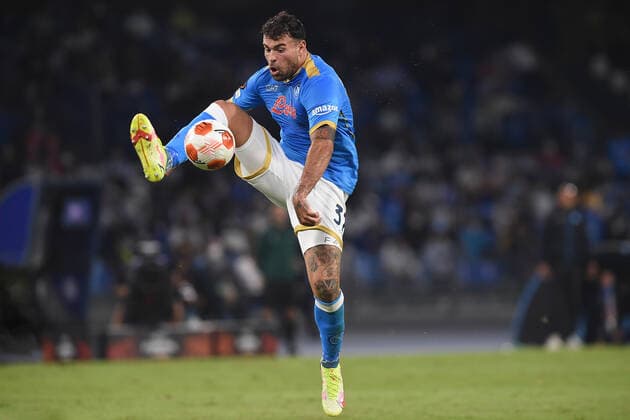 SSC Napoli v FC Spartak Moscow - UEFA Europa League Andrea Petagna of SSC Napoli during the UEFA Europa League Group C match between SSC Napoli and FC Spartak Moscow at Stadio Diego Armando Maradona Naples Italy on 30 September 2021. Naples Naples Italy romano-sscnapol210930_npmsu  Copyright: xFrancoxRomanox