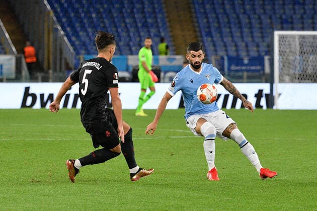 September 30, 2021, Rome, Italy: Elseid Hysaj (SS Lazio) during the UEFA Europa League football match between SS Lazio and Lokomotiv Mosca at The Olympic Stadium in Rome on 30 September 2021. football Europa League match - SS Lazio vs Lokomotiv Mosca, Rome, Italy  - ZUMAl164 20210930_zsa_l164_003 Copyright: xFabrizioxCorradettix