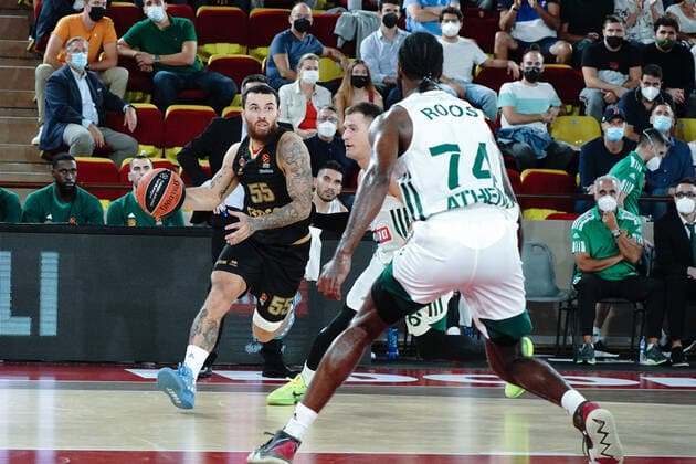 Mike James (AS Monaco) BASKETBALL : Monaco vs Panathinaikos - Euroligue - Monaco - 30 09 2021 NorbertScanella Panoramic 