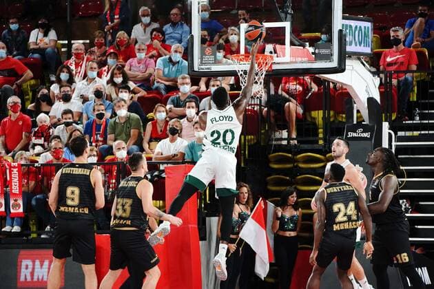 Jehyve Floyd (Panathinaikos) BASKETBALL : Monaco vs Panathinaikos - Euroligue - Monaco - 30 09 2021 NorbertScanella Panoramic 