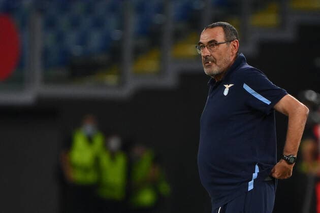 Photo Alfredo Falcone LaPresseSeptember 30, 2021 Rome, ItalySport SoccerLazio - Lokomotiv Mosca - Uefa Europa League 2021 2022 - Olympic stadium of RomeIn the pic: maurizio sarri  Copyright: xAlfredoxFalconex xLaPressex