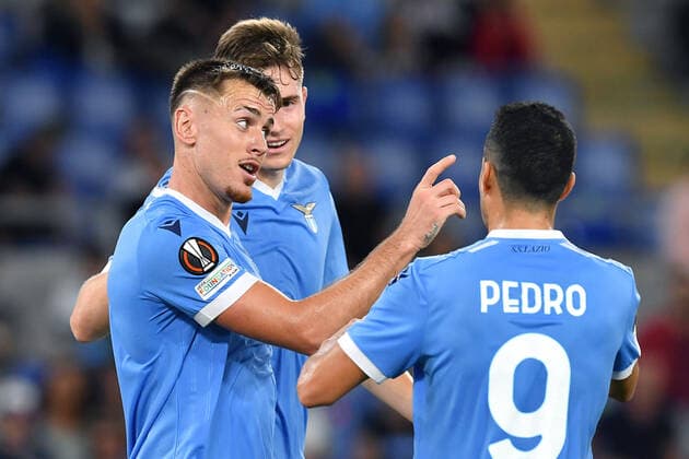 Roma 30 09 2021 - Europa League Lazio-Lokomotiv Mosca foto Image nella foto: esultanza gol Gil Patricio Gabarron 