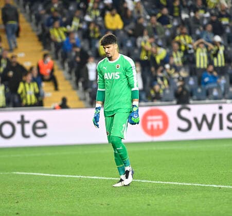 Goalkeeper Altay Bayindir of Fenerbahce during the UEFA Europa League Group D match between Fenerbahce and Olympiakos at Ulker Stadium in Istanbul , Turkey on September 30 , 2021. 