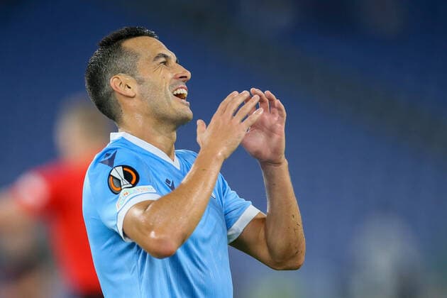 UEFA Europa League ( SS Lazio vs Lokomotiv Moskva - 20210930 ) ROME, ITALY, SEP 30: Pedro Rodriguez of SS Lazio reacts during the UEFA Europa League group E match between SS Lazio and Lokomotiv Moskva at Olimpico Stadium on September 30, 2021 in Rome, Italy. SS Lazio won the match 2-0. Rome Olympic Stadium Italy 6995_247814 Copyright: xGiampieroxSposito PentaxPressx