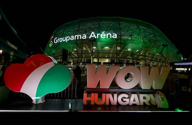 Fussball, Herren, Saison 2021 2022, UEFA Europa League (Gruppe G, 2. Spieltag), Ferencvaros Budapest - Real Betis Sevilla, Blick aufs Stadion, 30.09. 2021, Copyright: xSzilviaxMichellerx xMatthiasxKocx