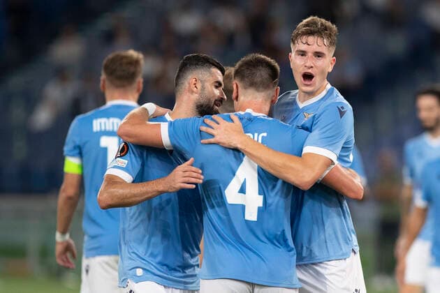 Italy: S.S. Lazio vs Lokomotiv Moskva 2-0 Patric of SS LAZIO in action during the UEFA Europa League group E match between Lazio Roma Lokomotiv Moskva at Stadio Olimpico on September 30, 2021 in Rome, Italy. Rome Italy Copyright: DomenicoxCippitelli