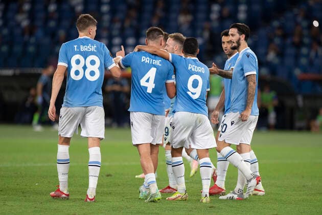 Italy: S.S. Lazio vs Lokomotiv Moskva 2-0 Patric of SS LAZIO in action during the UEFA Europa League group E match between Lazio Roma Lokomotiv Moskva at Stadio Olimpico on September 30, 2021 in Rome, Italy. Rome Italy Copyright: DomenicoxCippitelli