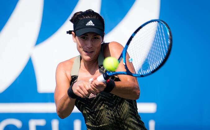Mandatory Credit: Photo by Rob Prange Shutterstock (12471259z) Garbine Muguruza of Spain in action during the quarter-final of the 2021 Chicago Fall Tennis Classic WTA, Tennis Damen 500 tennis tournament Chicago Fall Tennis Classic 2021, Tennis, Chicago, USA - 01 Oct 2021 Chicago Fall Tennis Classic 2021, Tennis, Chicago, USA - 01 Oct 2021  Copyright: xRobxPrange Shutterstockx 12471259z