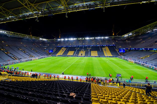 28.09.2021 - Fußball, 2021 2022, UEFA UEFA Champions League, 2. Spieltag, Borussia Dortmund - Sporting Lissabon: Übersicht, Panorama Westfalenstadion, Signal Iduna Park Dortmund Nordrhein-Westfalen Deutschland Signal Iduna Park