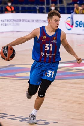 October 1, 2021, Barcelona, Barcelona, Spain: Rokas Jokubaitis of FC Barcelona, Barca in action during the Turkish Airlines EuroLeague match between FC Barcelona and Alba Berlin at Palau Blaugrana on October 01, 2021 in Barcelona, Spain. Barcelona Spain - ZUMAa181 20211001_zaa_a181_110 Copyright: xJavierxBorregox