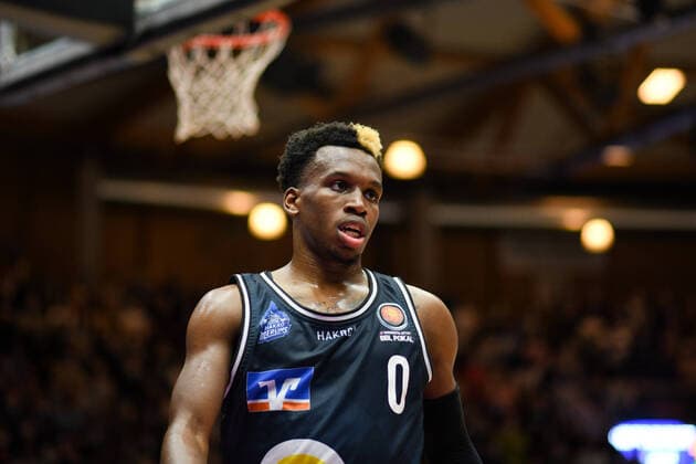 T.J. Shorts (Merlins Crailsheim), GER, HAKRO Merlins Crailsheim vs. MHP Riesen Ludwigsburg, 02.10.2021, Achtelfinale BBL Pokal, Spielzeit 2021 2022 GER, HAKRO Merlins Crailsheim vs. MHP Riesen Ludwigsburg, 02.10.2021, Achtelfinale BBL Pokal, Spielzeit 2021 2022 Crailsheim Copyright: xEibner MichaelxMemmlerx EP_MMR