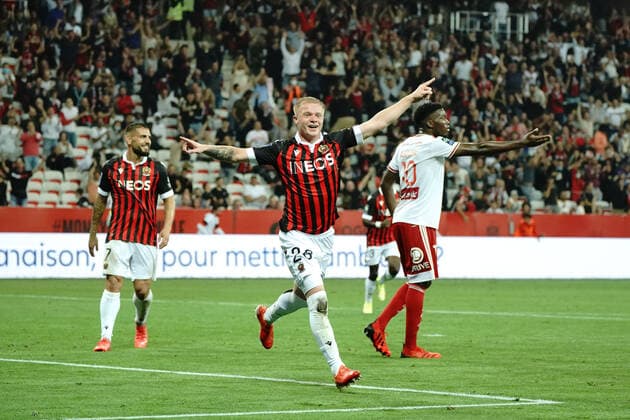 Joie - Melvin Bard (OGC Nice) FOOTBALL : OGC Nice vs Brest - Ligue 1 Uber Eats - Nice - 02 10 2021 NorbertScanella Panoramic 