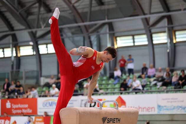 Devin Woitalla (SC Cottbus) Kunstturnen Bundesliga SC Cottbus - KTV Straubenhardt 19-37