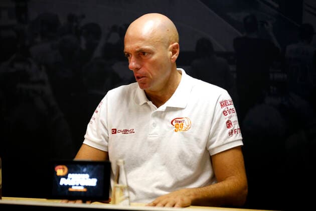 02.10.2021, easyCredit Basketball Bundesliga, Magentasport BBL Pokal, Saison 2020 2021, Herren, Chemnitz Niners - Ratiopharm Ulm Pressekonferenz mit Rodrigo Pastore (Headcoach), Niners Chemnitz Chemnitz Messe Chemnitz Sachsen Germany